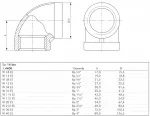 Winkel 90° Edelstahl 1.4408 mit Innengewinde (gegossen), bis 16 bar, Winkelverschraubung, Verschraubung, Edelstahlwinkel, alle Größen auch NPT-Gewinde